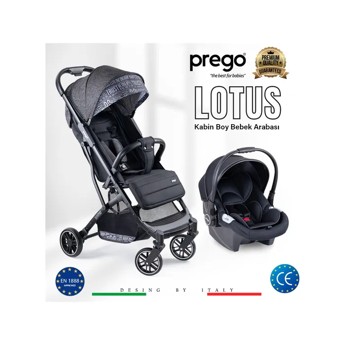 Prego Lotus Katlanabilir Kabin Boy Travel Bebek Arabası