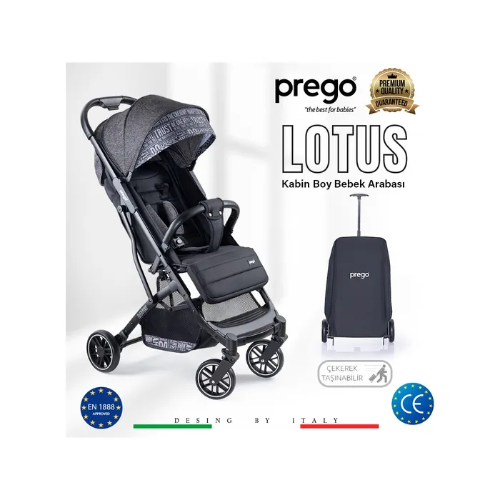 Prego Lotus Tek Elle Katlanabilir Kabin Boy Bebek Arabası